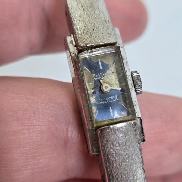 Felicitas Neuchatel Womens Watch 17 Jewels Incabloc Bangle Bracelet Silver main image 7